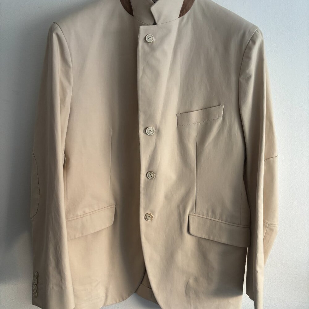 $5000 Loro Piana 3 Roll 2 Beige/ Cream Cotton Sport Coat/ Blazer/ Jacket - 44